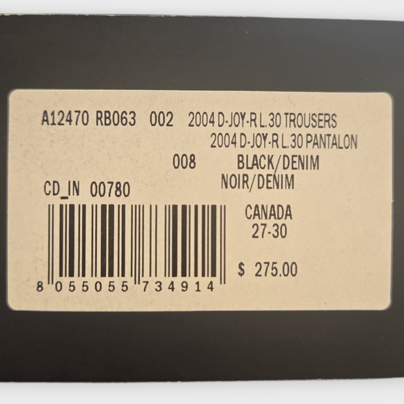 NWT Diesel D-Joy Slim Fit Black Jeans Size 27 - Picture 4 of 15